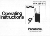 Panasonic WXRP410 WXRP410 User Guide