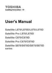 Toshiba S875D PSKFSC-002002 Users Manual Canada; English