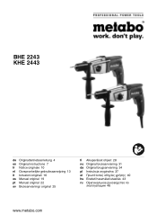 Metabo BHE 2243 Operating Instructions 2