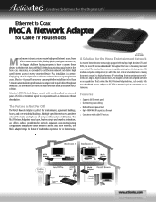 Actiontec MoCA Network Adapter Datasheet