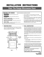 Frigidaire FGMV185KW Installation Instructions (All Languages)