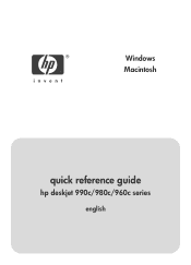 HP 990cxi HP DeskJet 990C, 980C, and 960C series - (English) Quick Reference Guide for Windows and Macintosh