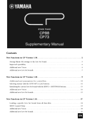 Yamaha CP73 CP88/CP73 Supplementary Manual