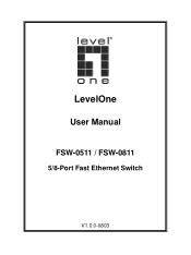 LevelOne FSW-0811 Manual
