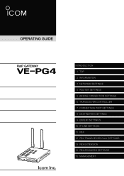 Icom VE-PG4 Operating Guide ver.1.36