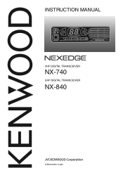 Kenwood NX-740.NX-840 Operation Manual