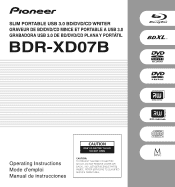 Pioneer BDR-XD07B Owners Manual