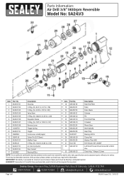 Sealey SA24 Parts Diagram