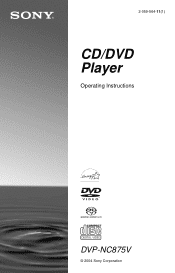 Sony DVP-NC875V/B Operating Instructions
