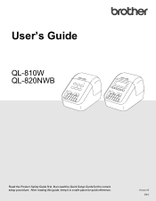 Brother International QL-820NWB Users Guide