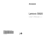 Lenovo S920 (English) User Guide - Lenovo S920 Smartphone