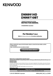 Kenwood DNN9710BT Instruction Manual 1