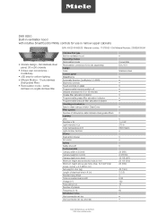 Miele DAS 8930 Product sheet