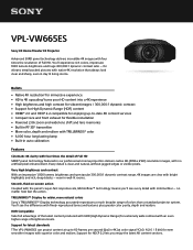 Sony VPL-VW665 Marketing Specifications