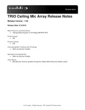 Vaddio TRIO Ceiling Mic Array - White TRIO Ceiling Mic Array Firmware Update Instructions / Release Notes V1.09