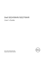 Dell SE2419HR Monitor Users Guide