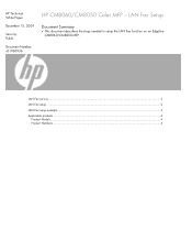 HP 8050 HP CM8060/CM8050 Color MFP  -  LAN Fax Setup