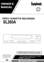 Symphonic SL260A Owner's Manual