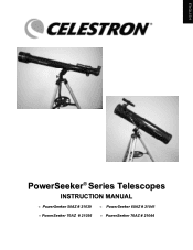 Celestron PowerSeeker 60AZ Telescope PowerSeeker 50, 60,70, 76 AZ Manual (English, French, German, Italian, Spanish)
