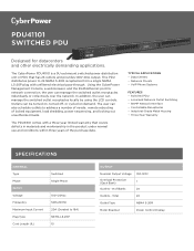 CyberPower PDU41101 Datasheet