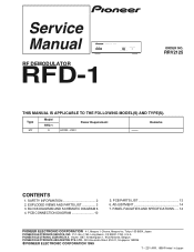 Pioneer RFD-1 User Guide