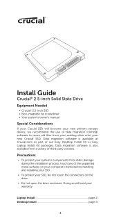 Crucial CT256M225 Installation Guide