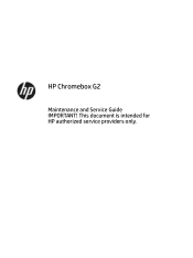 HP Chromebox G2 Maintenance and Service Guide