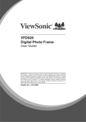 ViewSonic VFD820-70 VFD820-50, VFD820-70 User Guide M Region (English)