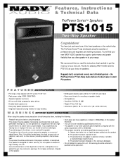 Nady PTS-1015 Manual