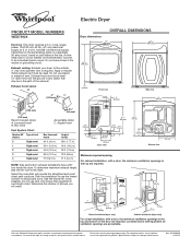 Whirlpool WED7990XG Dimension Guide