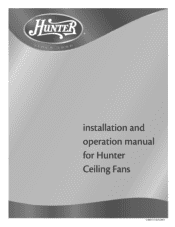 Hunter 28425 Operation Manual