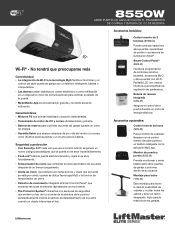 LiftMaster 8550W 8550W Sell Sheet - Spanish Manual