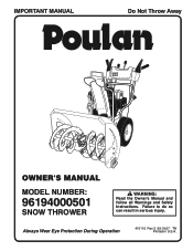 Poulan 96194000501 User Manual