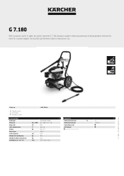 Karcher G 7.180 Product information