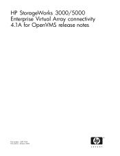 HP EVA3000 HP StorageWorks 3000/5000 Enterprise Virtual Array connectivity 4.1A for OpenVMS release notes (5697-7034, November 2007)