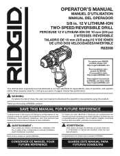 Ridgid R82008N Operation Manual