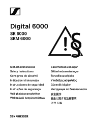 Sennheiser SK 6000 Safety instructions SK 6000 | SKM 6000