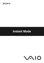 Sony VGN-CR240E Important notice on Instant Mode