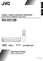 JVC RX-D212B Instructions