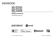 Kenwood KDC-BT620U Instruction Manual 1