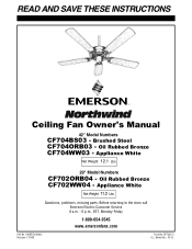 Emerson CF704 Owner Manual