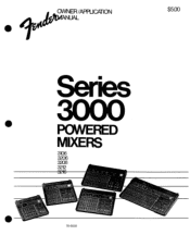 Fender Series 3000 Owners Manual