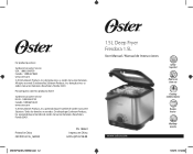 Oster 1.5 Liter Compact Stainless Steel Deep Fryer User Manual
