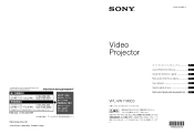 Sony VPL-VW1100ES Quick Reference Manual