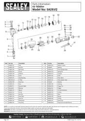 Sealey SA28 Parts Diagram