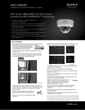 Sony SNCVM630 Specification Sheet (SNC-VM630 datasheet)