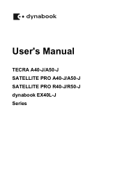 Toshiba Satellite Pro R40 User Guide