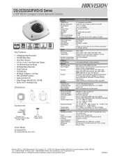 Hikvision DS-2CD2522FWD-IWS Data Sheet