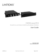 Lantronix CWDM-M551LCR-B CWDM Series User Guide Rev B