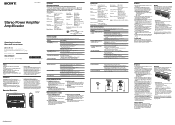 Sony XM-GTX6041 Operating instructions
